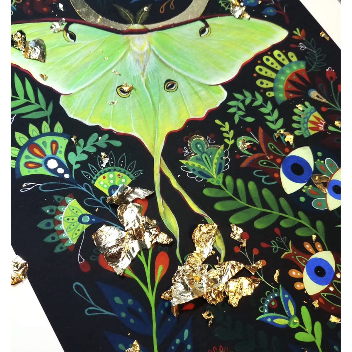 Maryann Held &quot;Constellation&quot; - Hand-Embellished Edition of 5 - 11 x 17&quot;