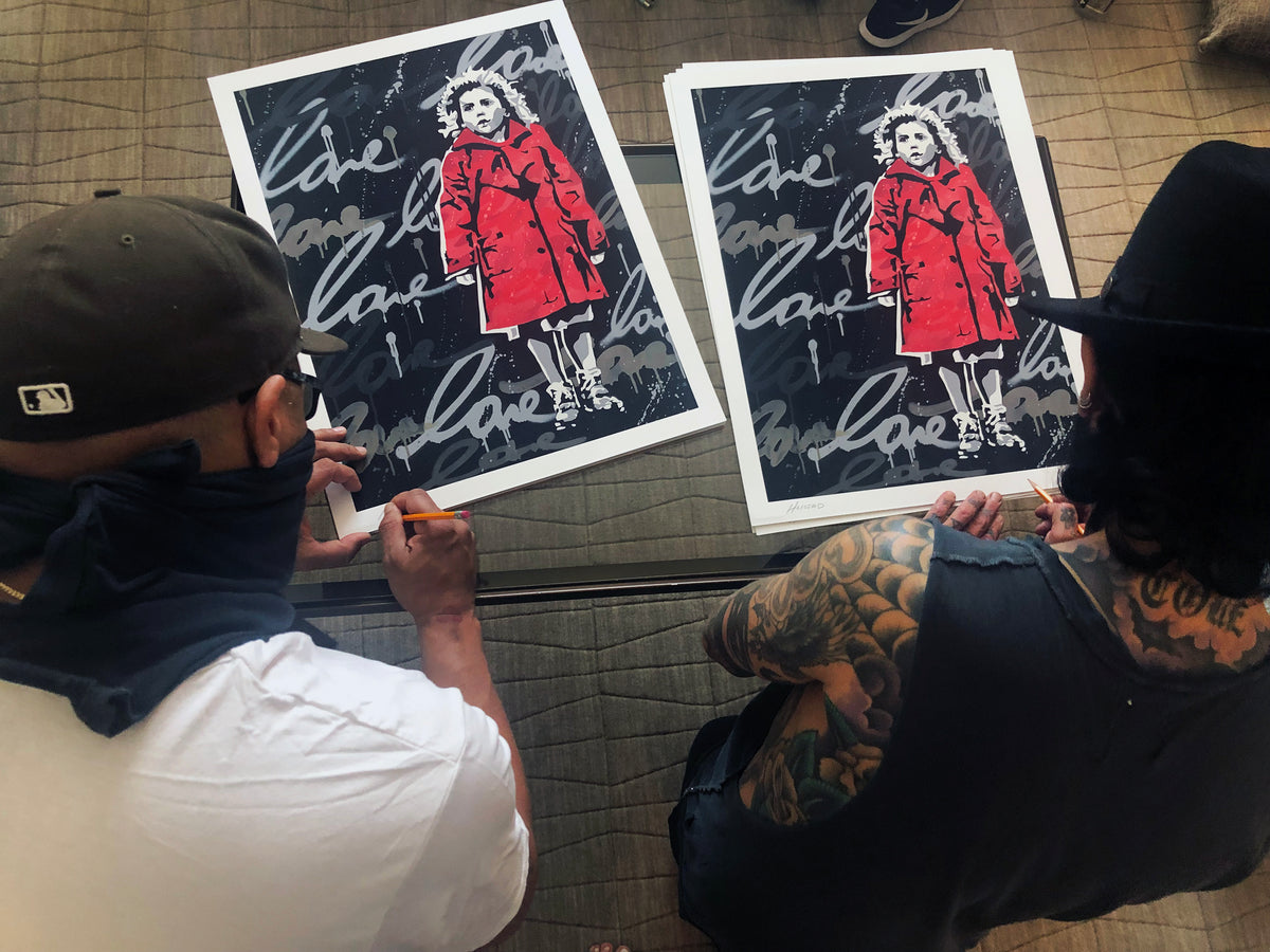 Dave Navarro x Hektad x JCBKNYC &quot;Innocence Found&quot; - Hand-Embellished Variant, 1 of 5 - 18 x 24&quot;