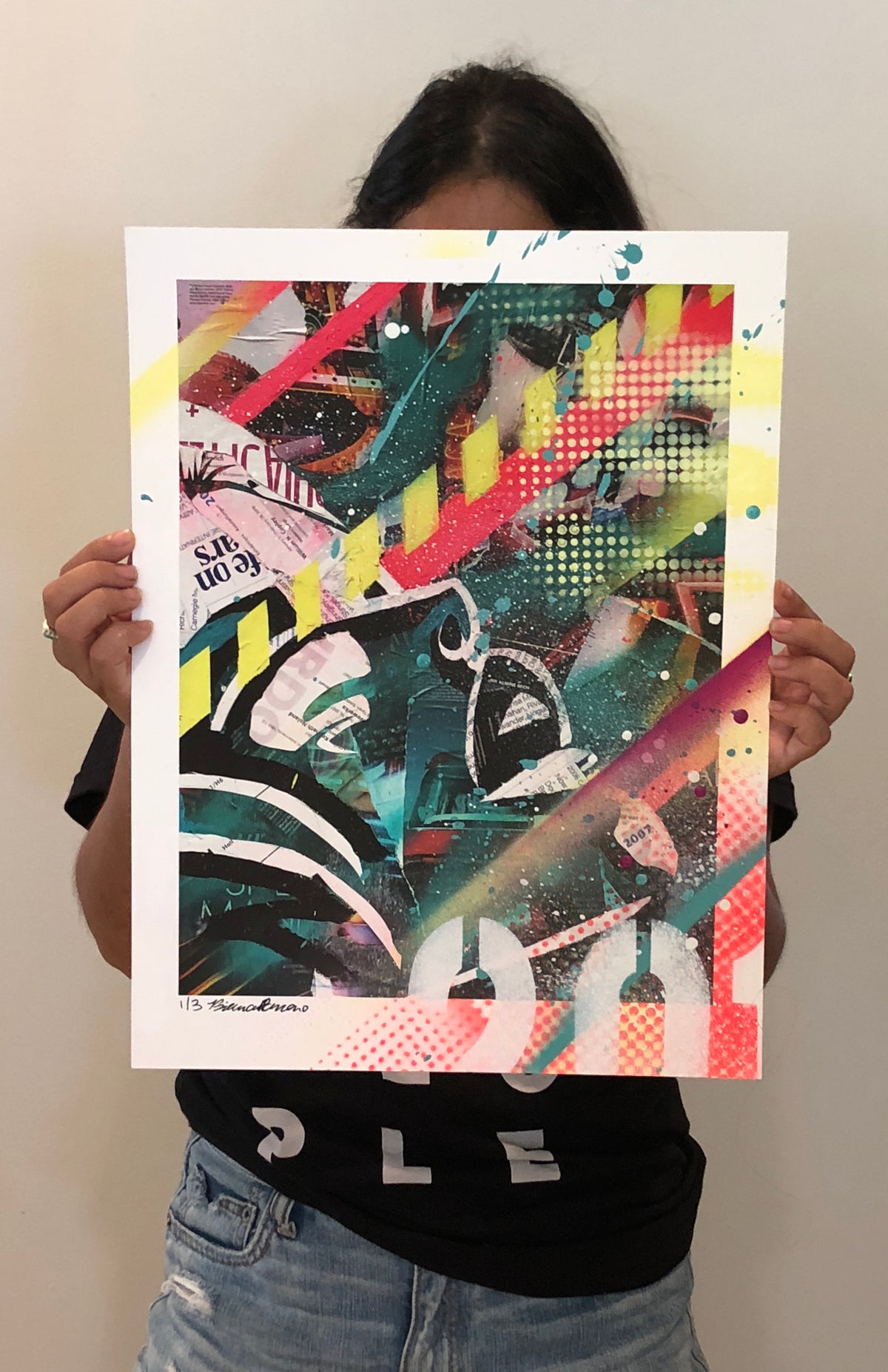 Bianca Romero &quot;Grace Jones Vibes&quot; - Hand-Embellished Edition of 3 - 13 x 17&quot;