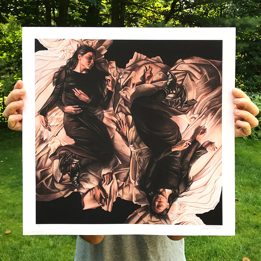 Michelle Avery Konczyk - &quot;To Wilt is to Wait&quot; - Hand-Embellished Unique Variant, 1 of 5 - 17 x 17&quot;