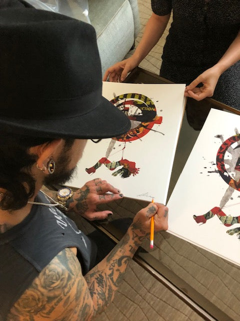 Dave Navarro &amp; Brian J. Hoffman &quot;A Tsar is Born&quot; - Hand-Embellished Variant, 1 of 3 - 14 x 17&quot;