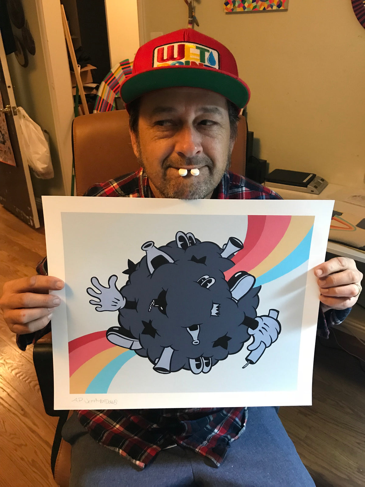 Jeff Meadows &quot;Rainbow Brawlers&quot; - Archival Print, Limited Edition of 10 - 14 x 17&quot;