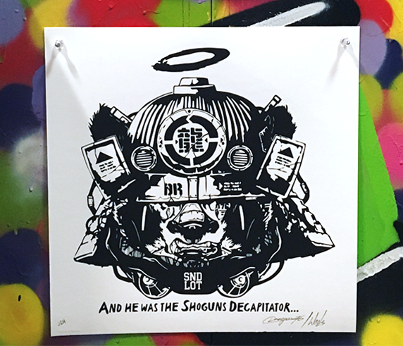 Woes &amp; Dragon76 &quot;SNDLT Shogun&quot; - Archival Print, Limited Edition of 24 - 17 x 17&quot;