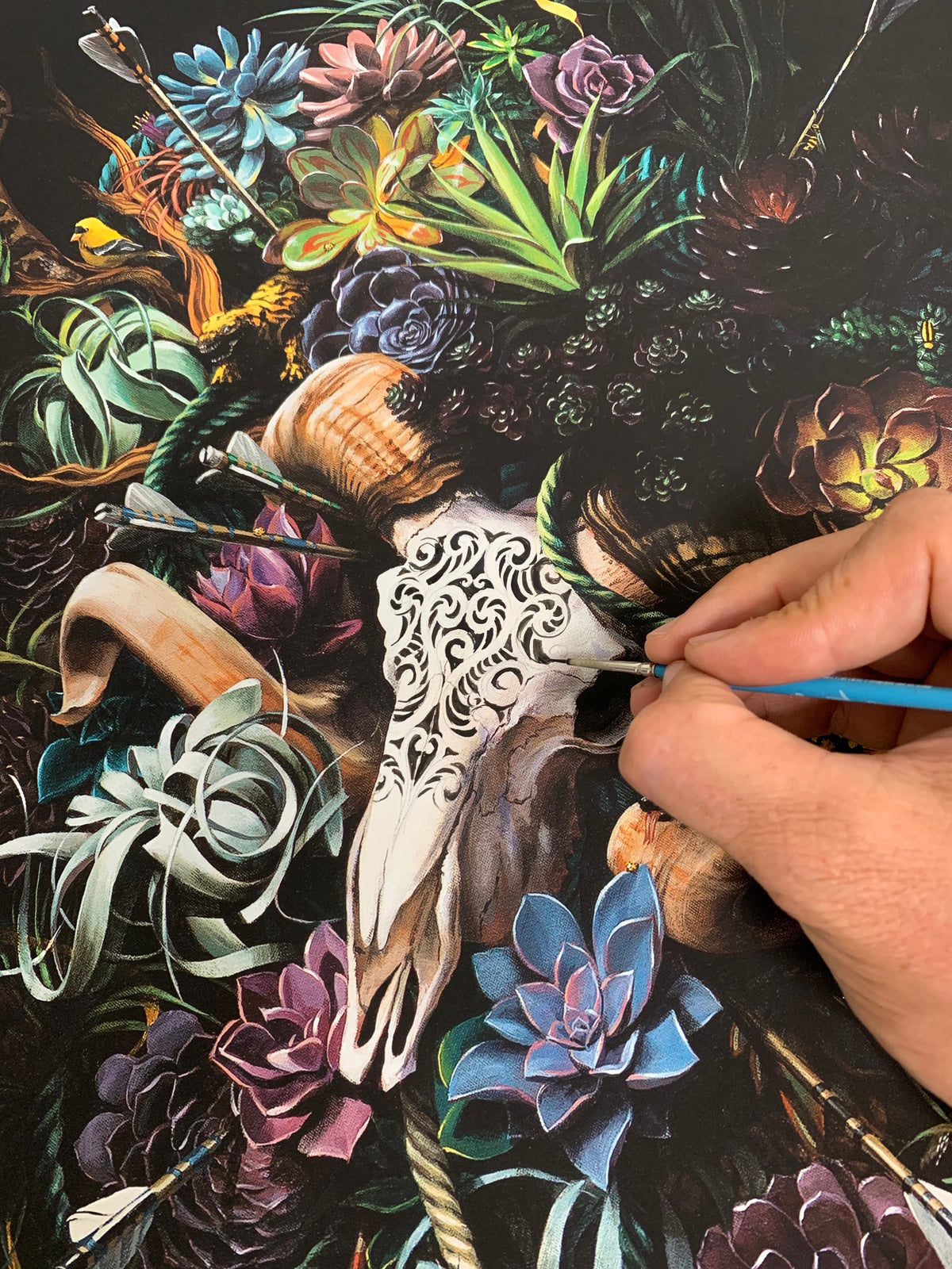 Jake Messing &quot;Midnight&#39;s Breath&quot; - Hand-Embellished Variant, #1/5 - 18 x 24&quot;