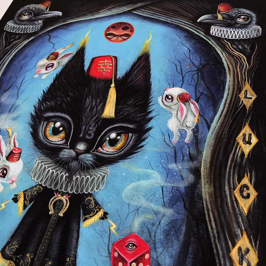 Laura Colors &quot;Get Lucky&quot; - Hand-Embellished Variant, Edition of 5 - 13 x 17&quot;