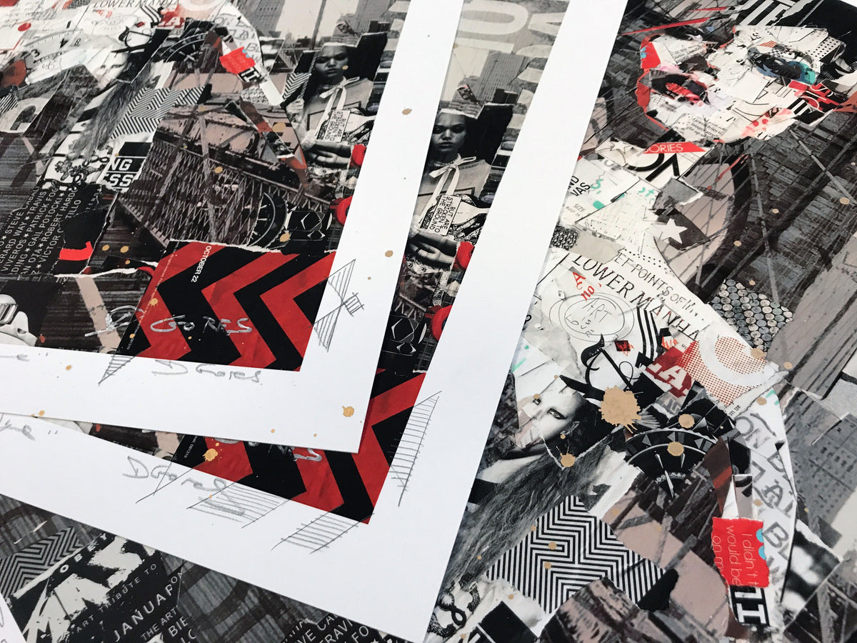 Derek Gores &quot;Full Volume Brooklyn Bridge&quot; - Hand-Embellished Unique Print, #1/3
