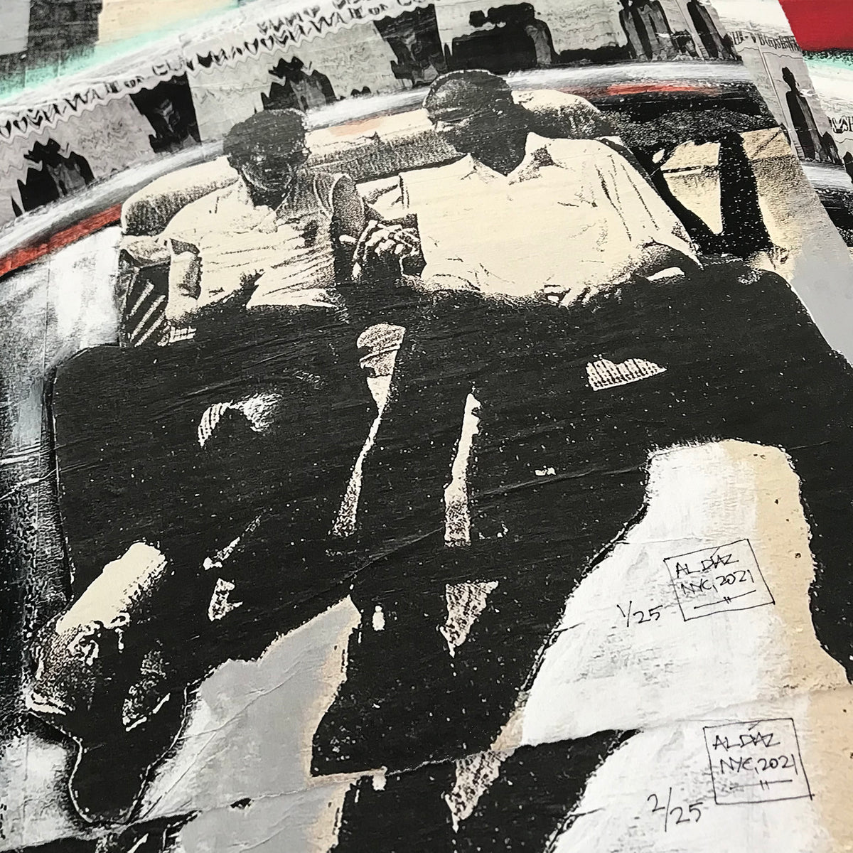 Al Diaz &quot;SAMO©...Reclining on a Car Seat, West Broadway, 1978&quot; - Limited Edition of 25 - 18 x 24&quot;