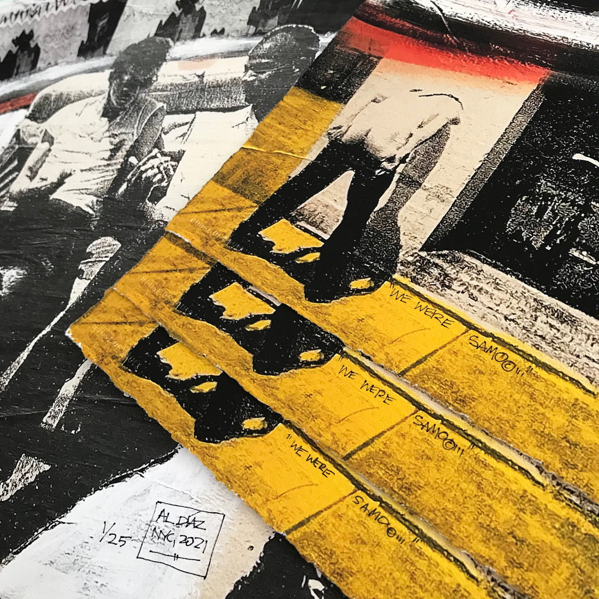 Al Diaz &quot;SAMO©...Reclining on a Car Seat, West Broadway, 1978&quot; - Limited Edition of 25 - 18 x 24&quot;
