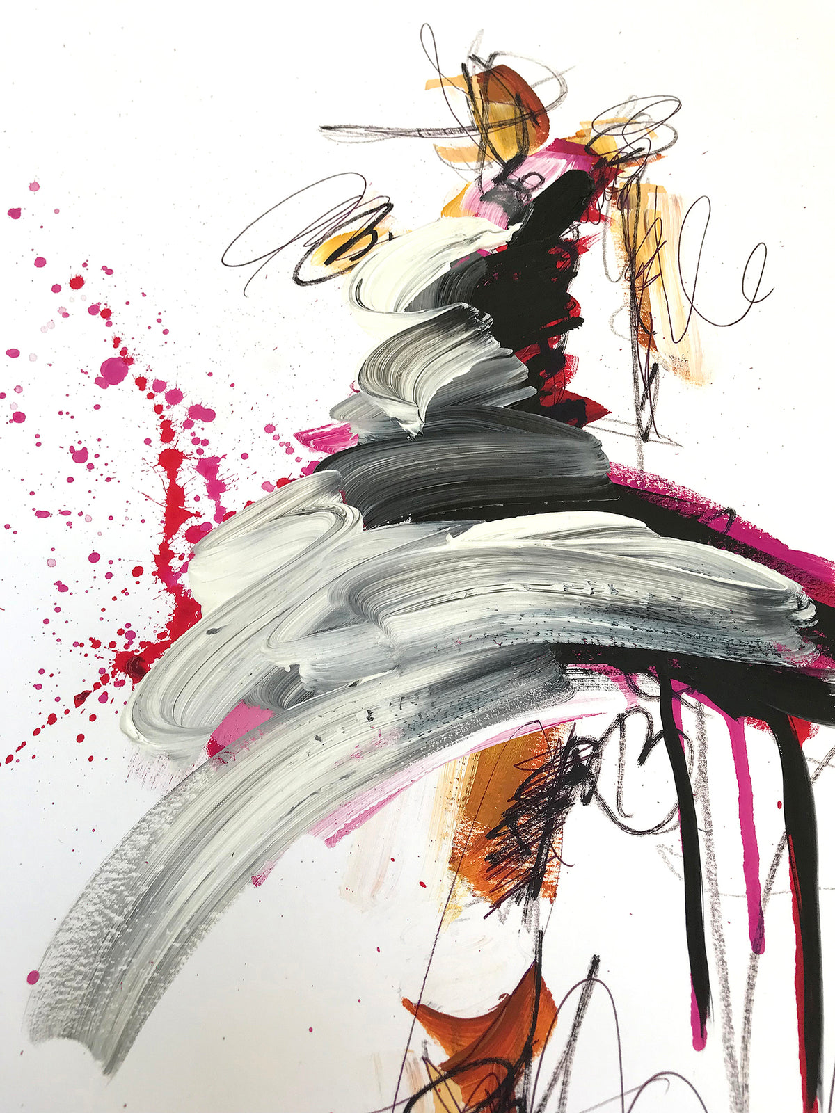 Ash Almonte &quot;Feel the Thunder&quot; - Hand-Embellished Unique Print, #4/12 - 18 x 24&quot;