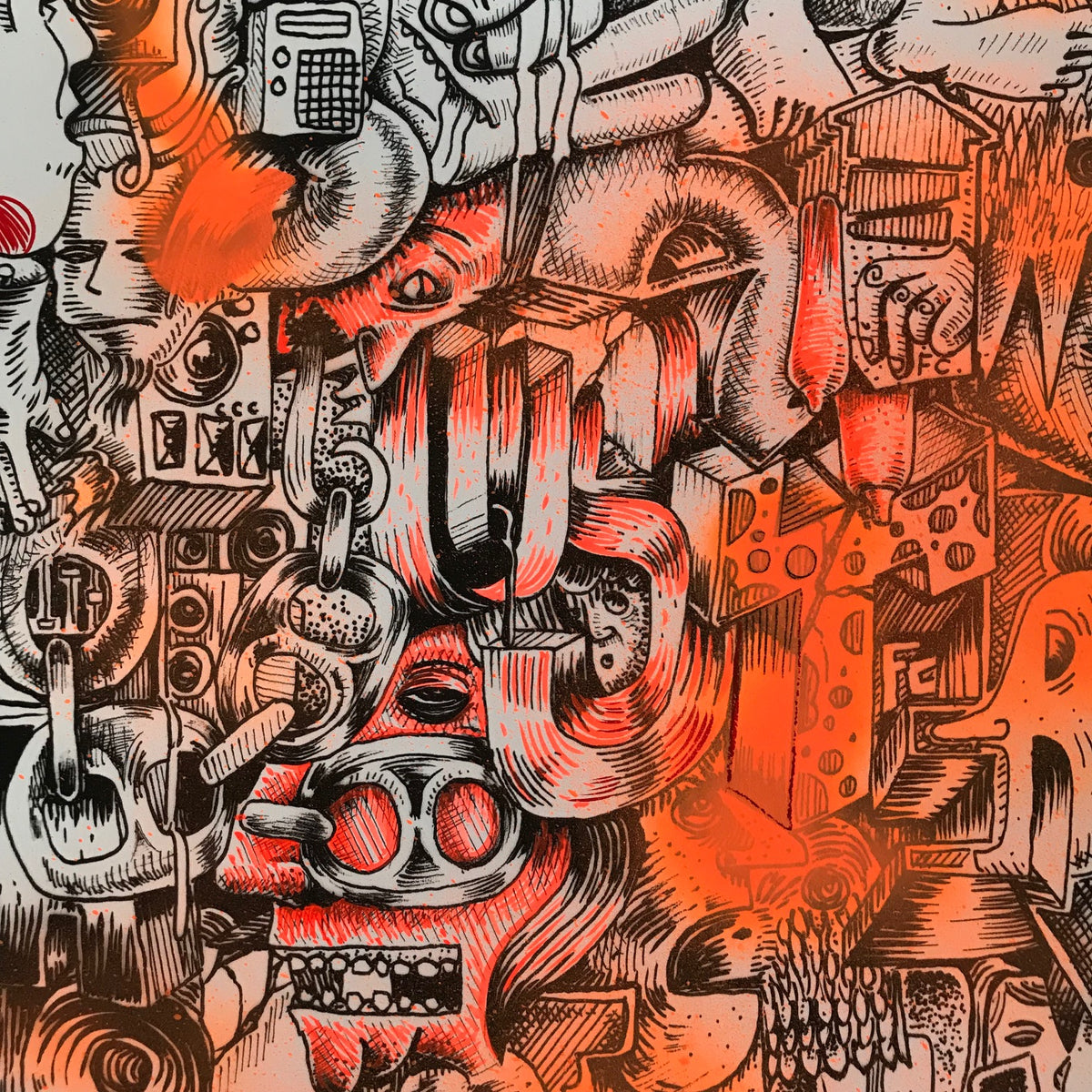 BlusterOne &quot;One Rhyme&quot; - Hand-Embellished Unique Print, #7/15 - 14 x 17&quot;