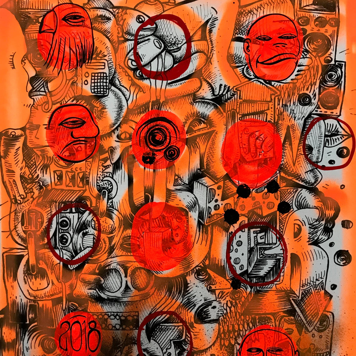 BlusterOne &quot;One Rhyme&quot; - Hand-Embellished Unique Print, #11/15 - 14 x 17&quot;