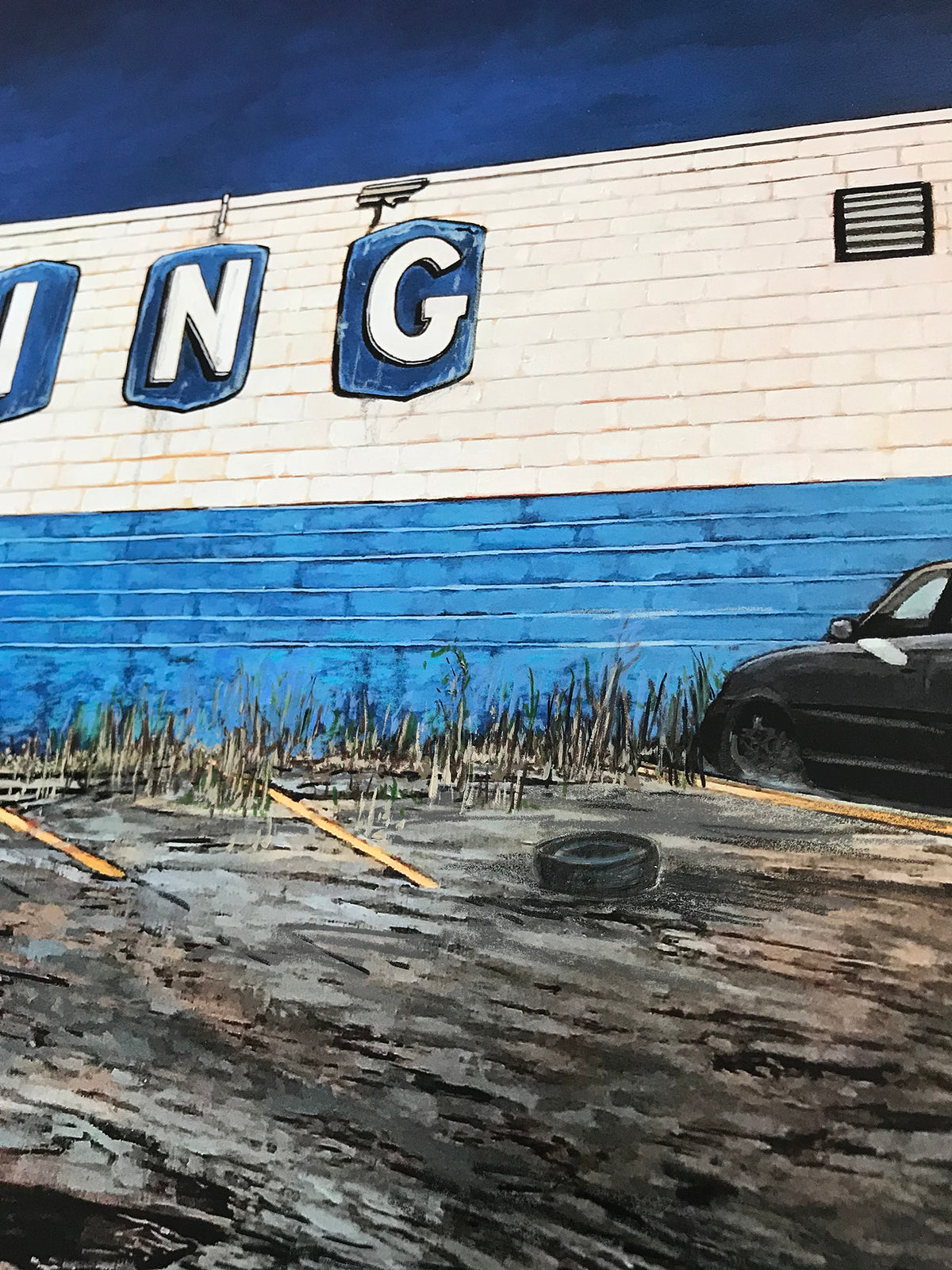 Andrew Houle &quot;Bowling&quot; - Hand-Embellished Unique Edition, 1/1 - 18 x 24&quot;
