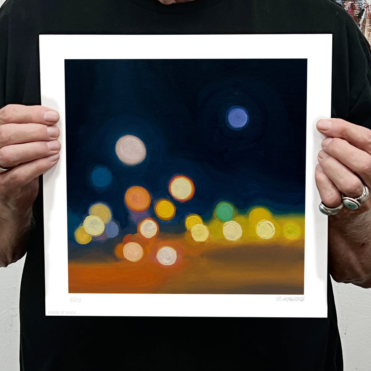 Stephen Magsig - Limited Edition &quot;Citylights&quot; Print Set of 3 - 12 x 12&quot; Each