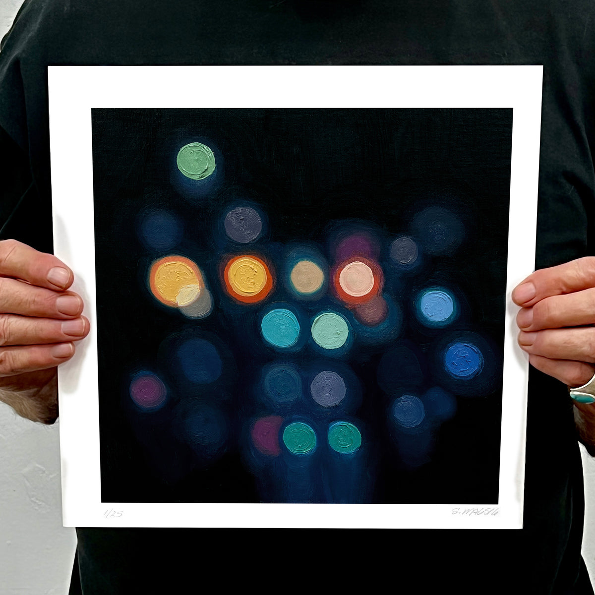 Stephen Magsig - Limited Edition &quot;Citylights&quot; Print Set of 3 - 12 x 12&quot; Each