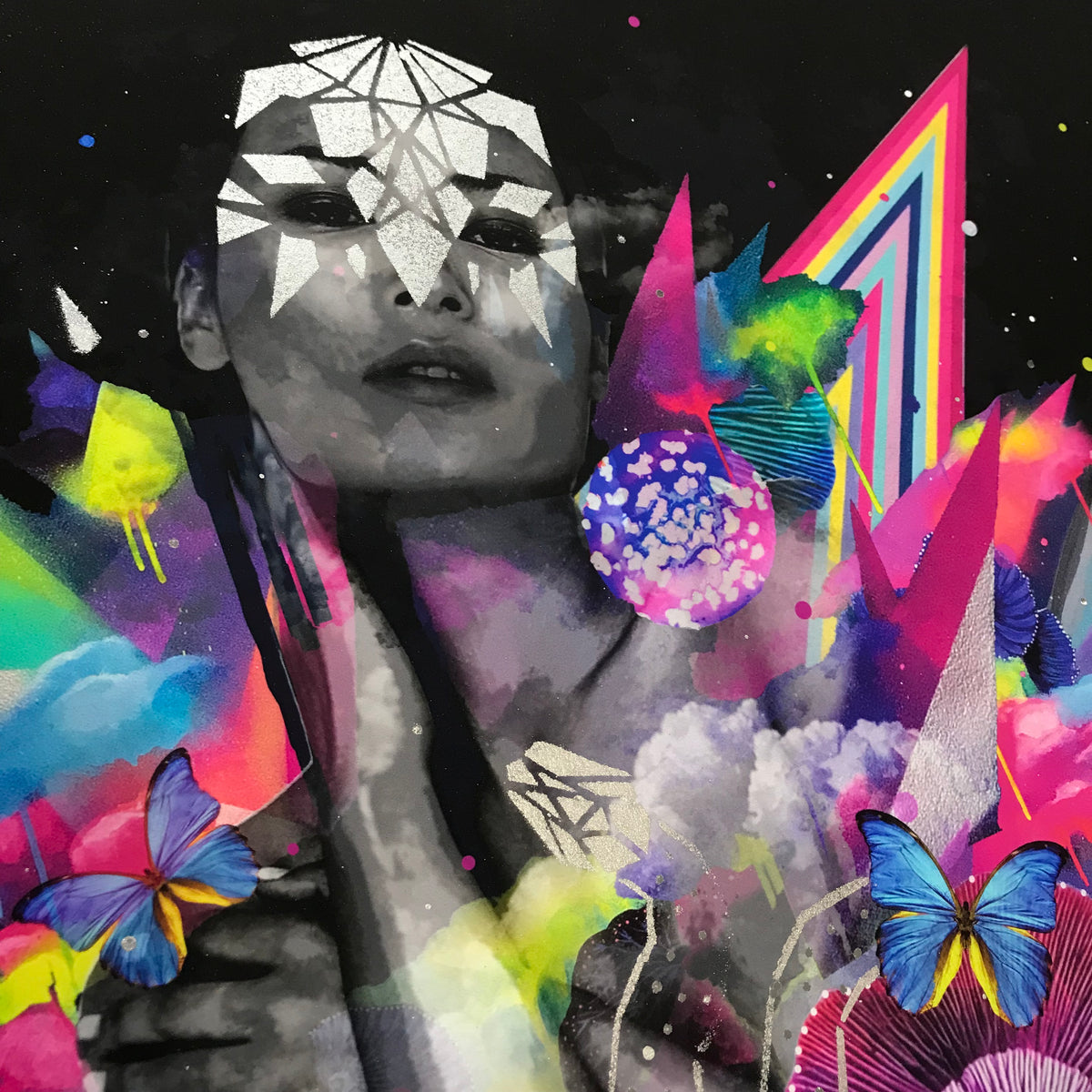 Vexta &quot;Serpentine&quot; - Hand-Embellished Edition of 20 - 17 x 17&quot;