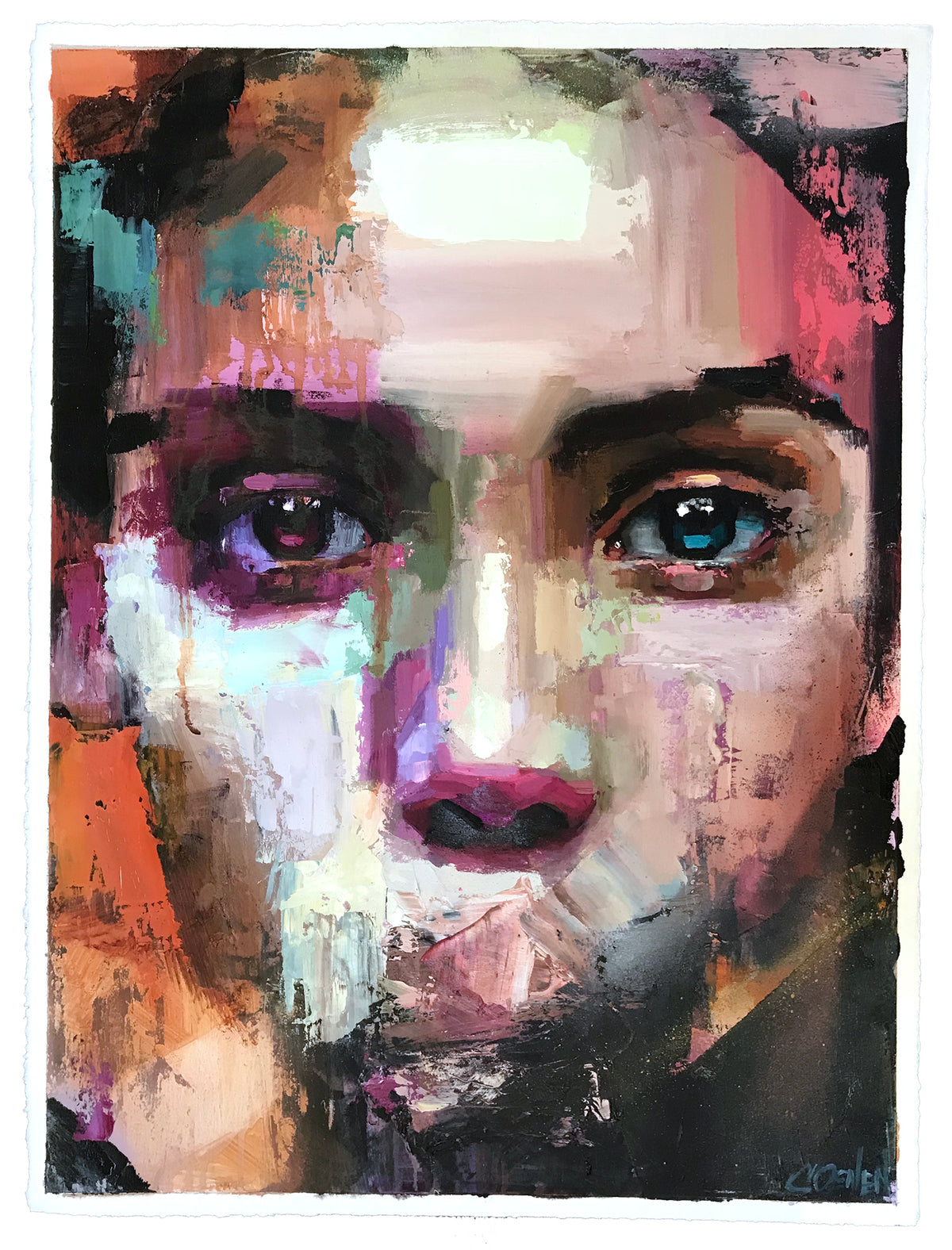 Danielle Coenen &quot;Division&quot; - Original Painting on Paper - 22 x 30&quot;