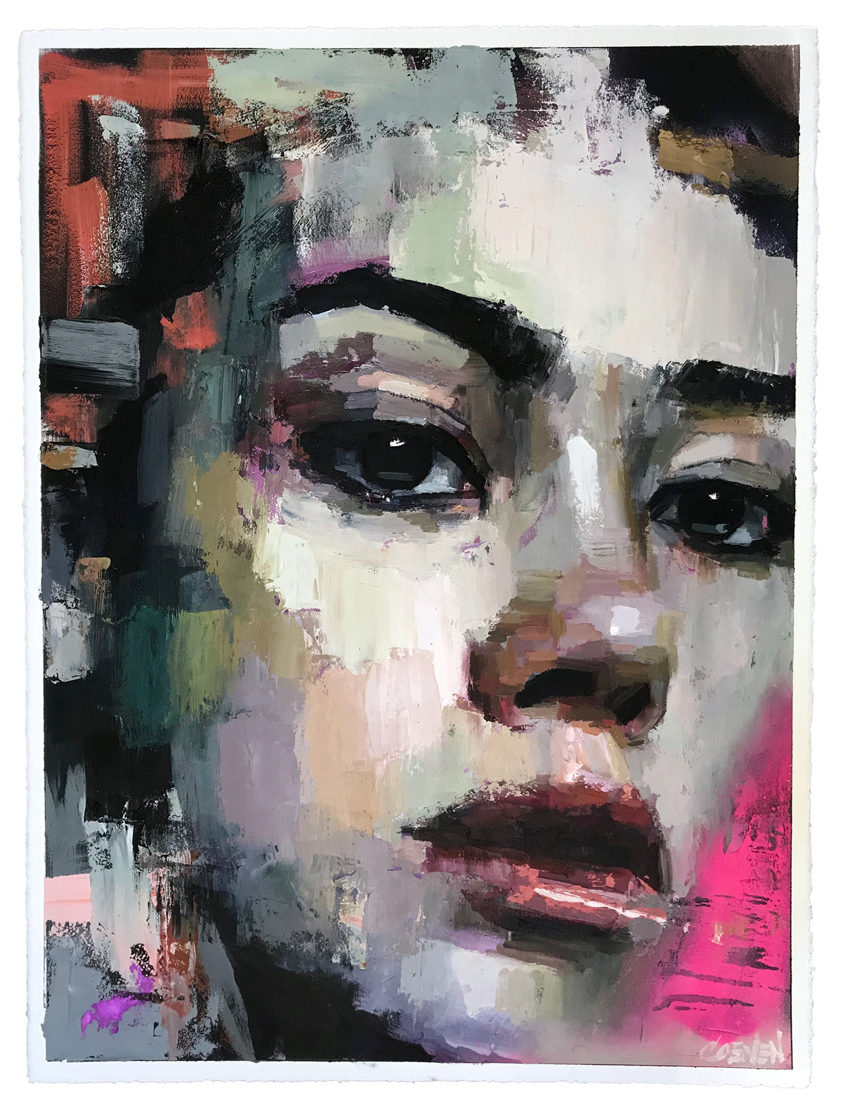 Danielle Coenen &quot;Fixed&quot; - Original Painting on Paper - 22 x 30&quot;