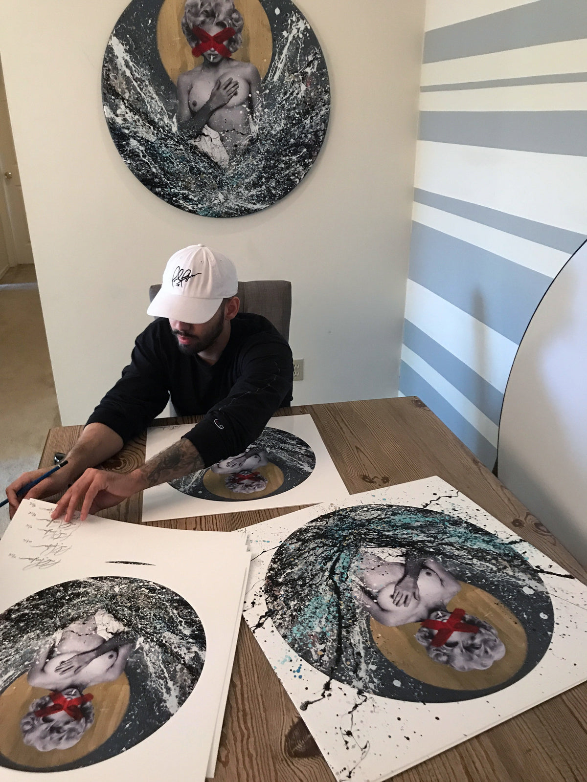 Paul Fresha &quot;Rise of Tides&quot; - Original Painting on Wood - 36 x 36&quot;