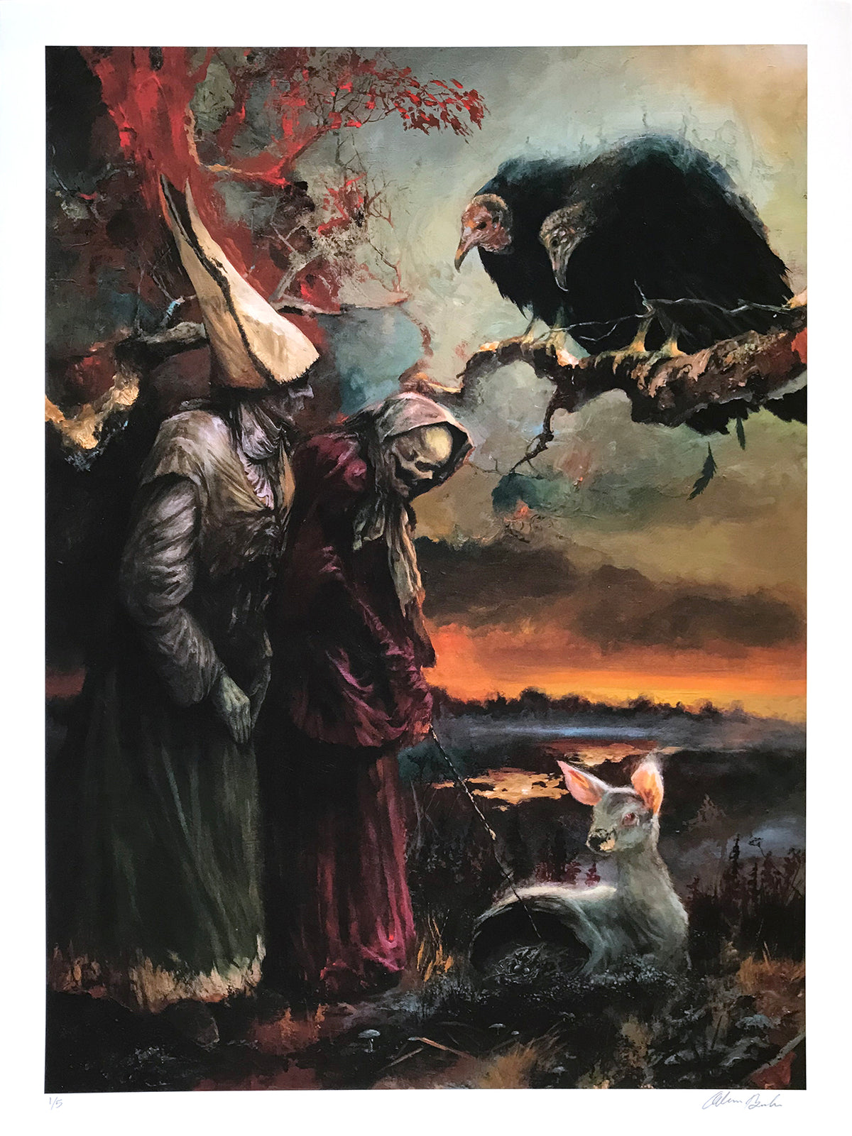 Adam Burke &quot;Consequatar&quot; - Hand-Embellished Unique Variant, 1 of 5 - 18 x 24&quot;
