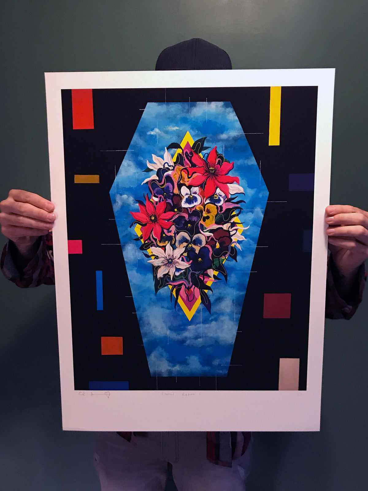Colin Frangicetto &quot;Eternal Return I&quot; - Hand-Embellished Unique Print - 18 x 24&quot;