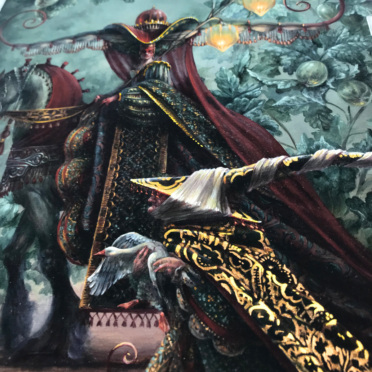 J.Henry &quot;Lady Goosebury and Her Favorite Goose&quot; - Hand-Embellished Edition of 5 - 14 x 17&quot;