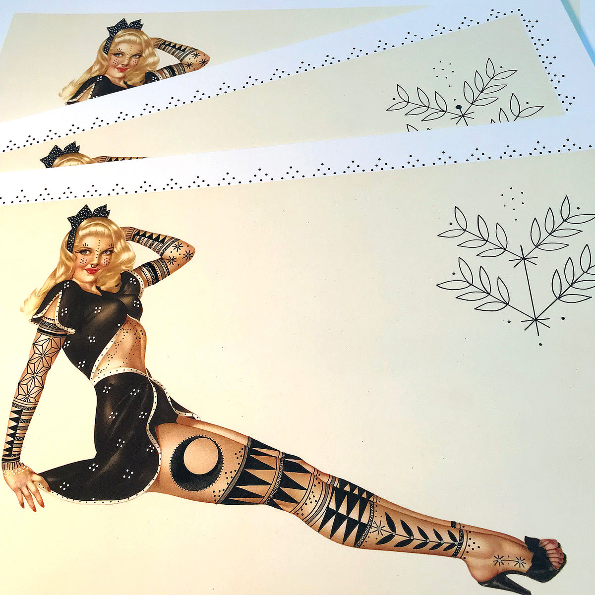 Lauren Napolitano &quot;Vargas&quot; - Hand-Embellished Variant, 1 of 5 - 11 x 17&quot;