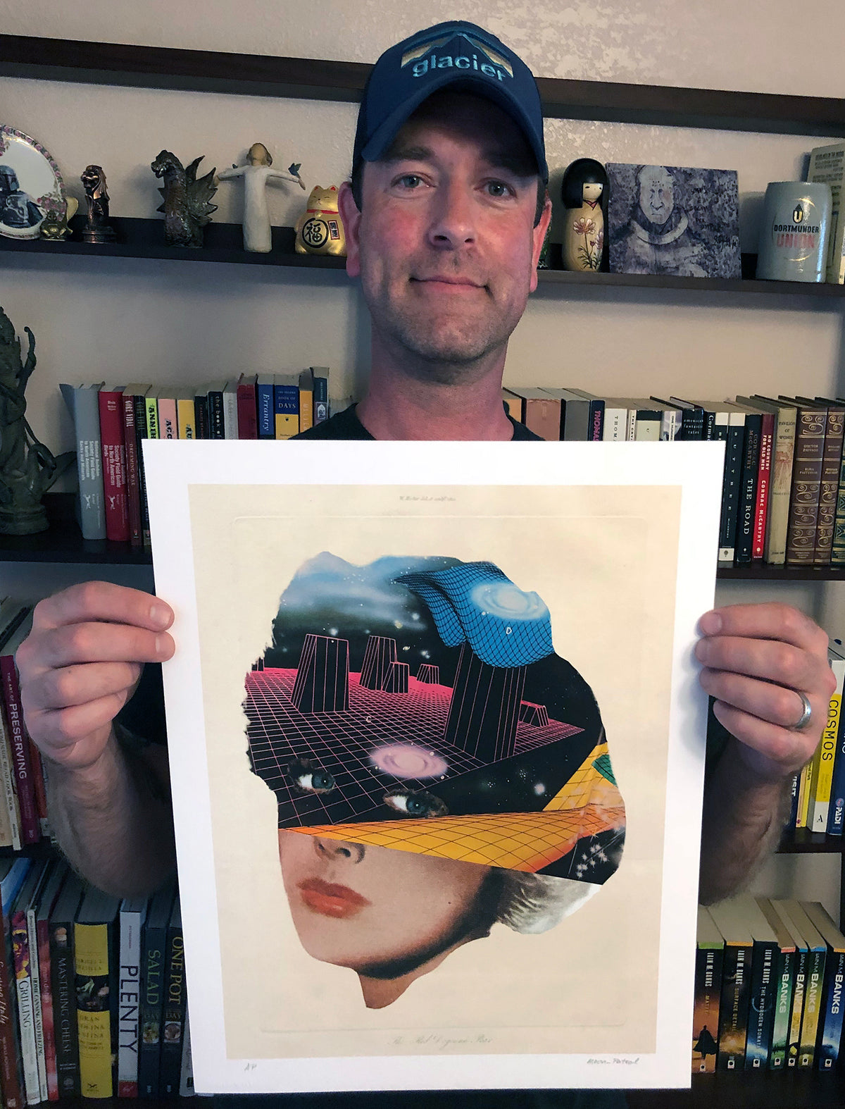 Moon Patrol &quot;Simple Head&quot; - Archival Print, Limited Edition of 15 - 14 x 17&quot;