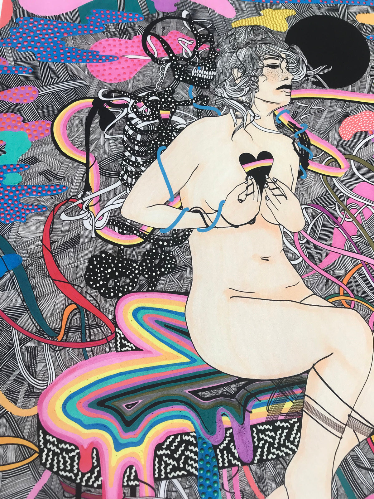Cassidy Rae Marietta &quot;Heartstrings&quot; - Hand-Embellished Variant, #2/3 - 14 x 17&quot;