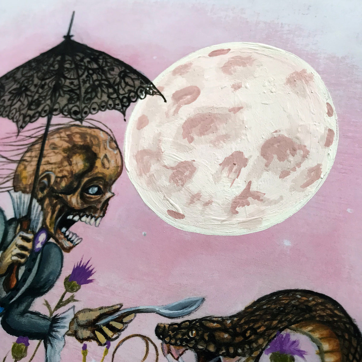 Joe Vollan - &quot;Swiftly Snake! Swiftly…&quot; - Hand-Embellished Edition of 5 - 14 x 17&quot;
