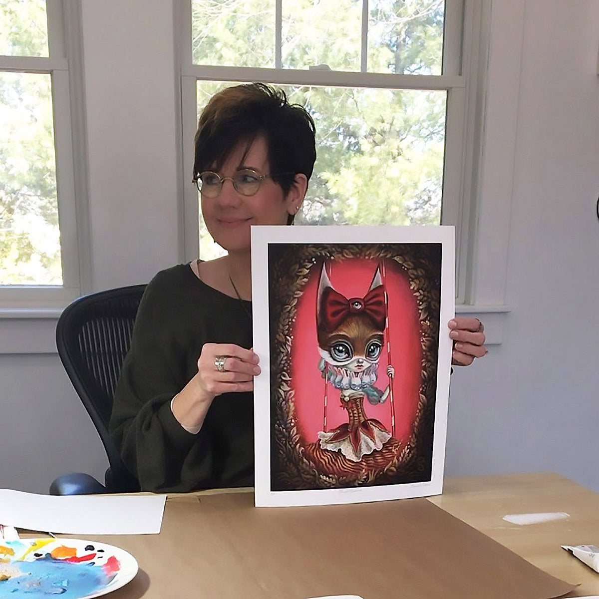 Laura Colors &quot;Snuggle Bunnies&quot; - Archival Print, Limited Edition of 15 - 13 x 17&quot;