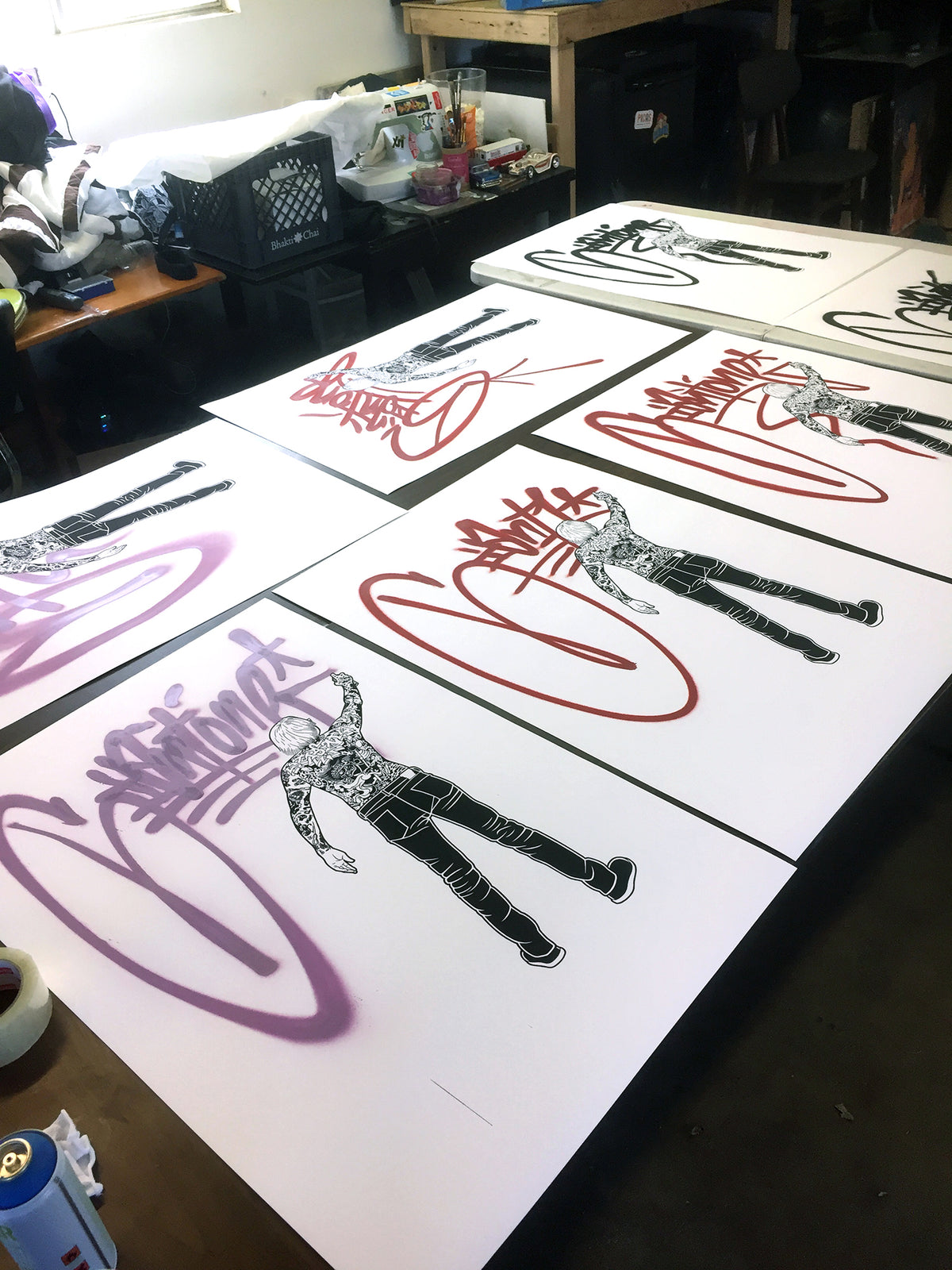 Mike Giant &quot;OG Tag&quot; - Hand-Tagged and Inscribed Unique Print, #3/5 - 24 x 36