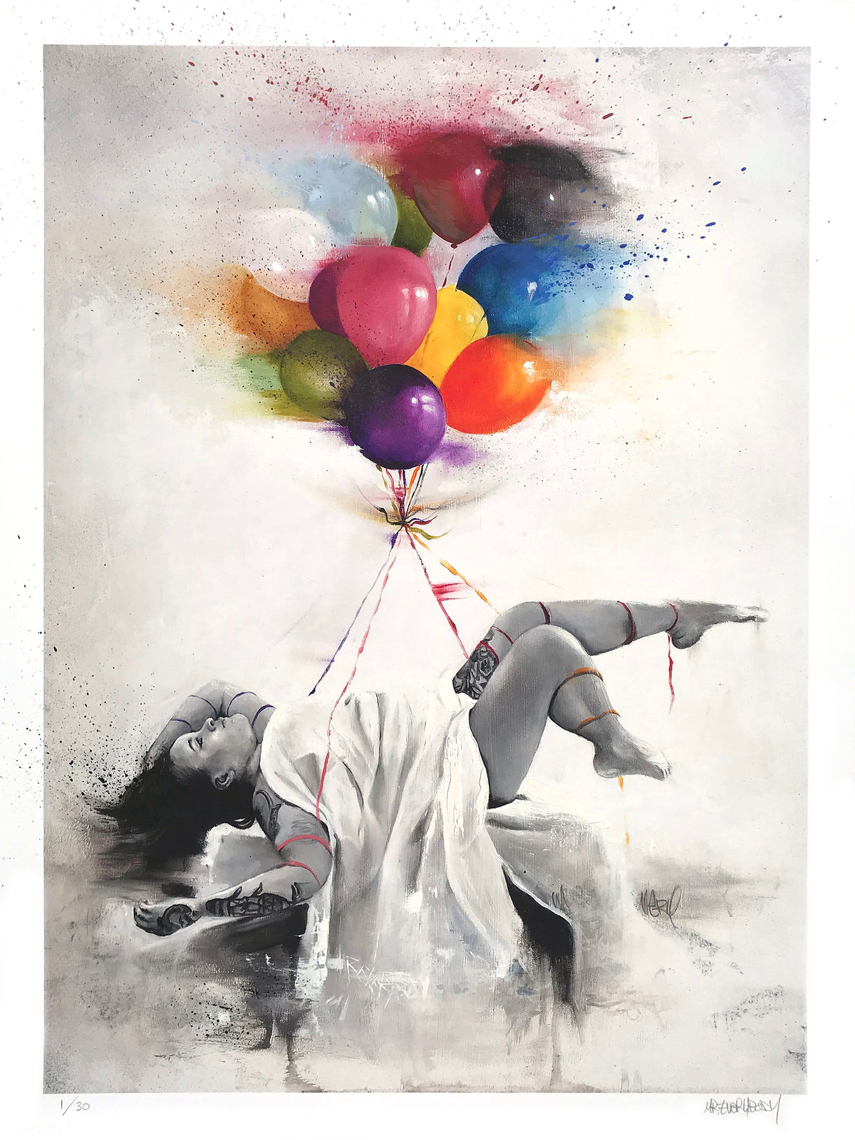 Mr. Everybody &quot;Pause&quot; - Hand-Embellished Edition of 10 - 18 x 24&quot;