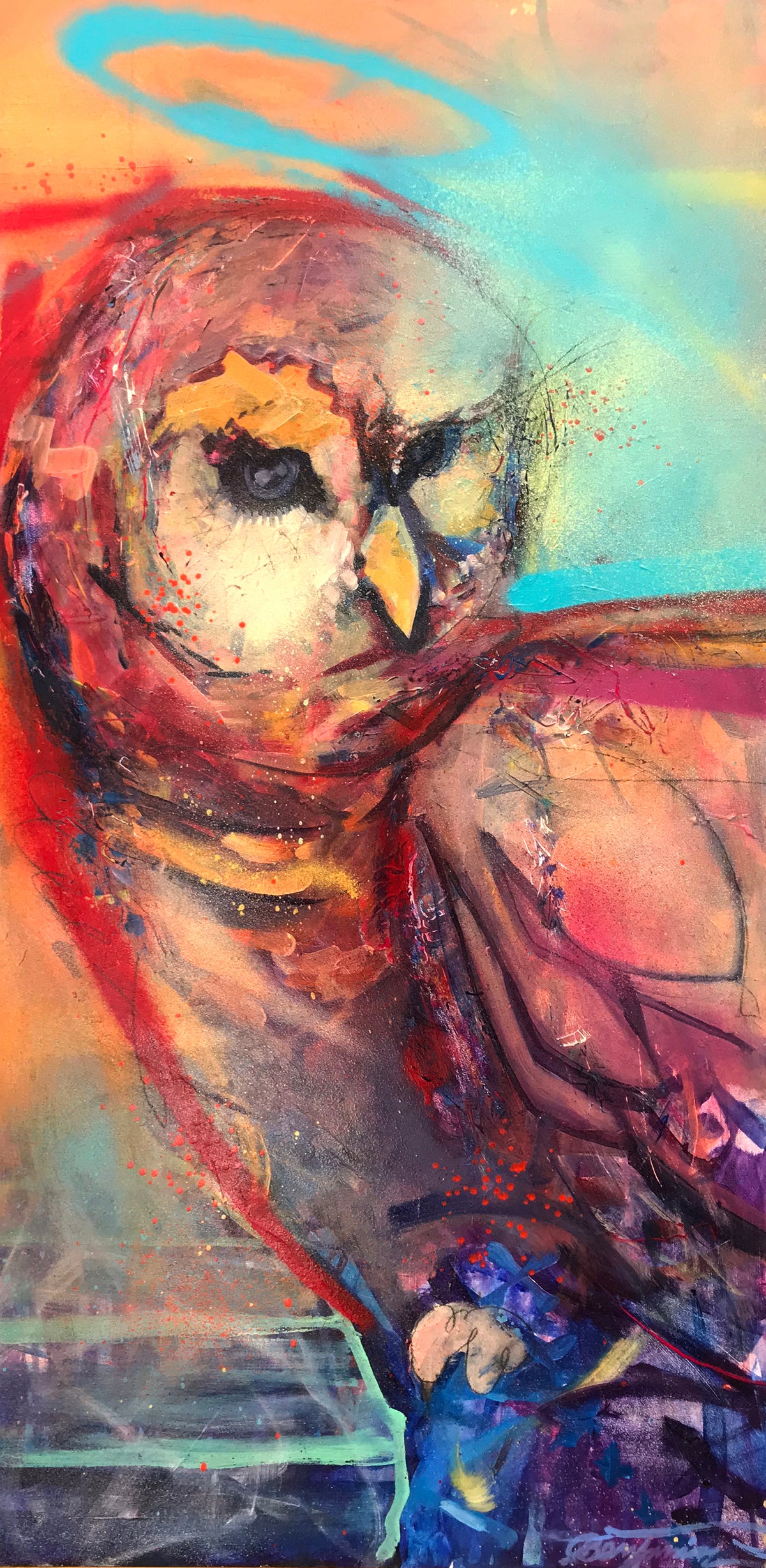 Benjamin Stebbings &quot;Prince of the Forest&quot; - Original Painting on Wood - 18 x 36