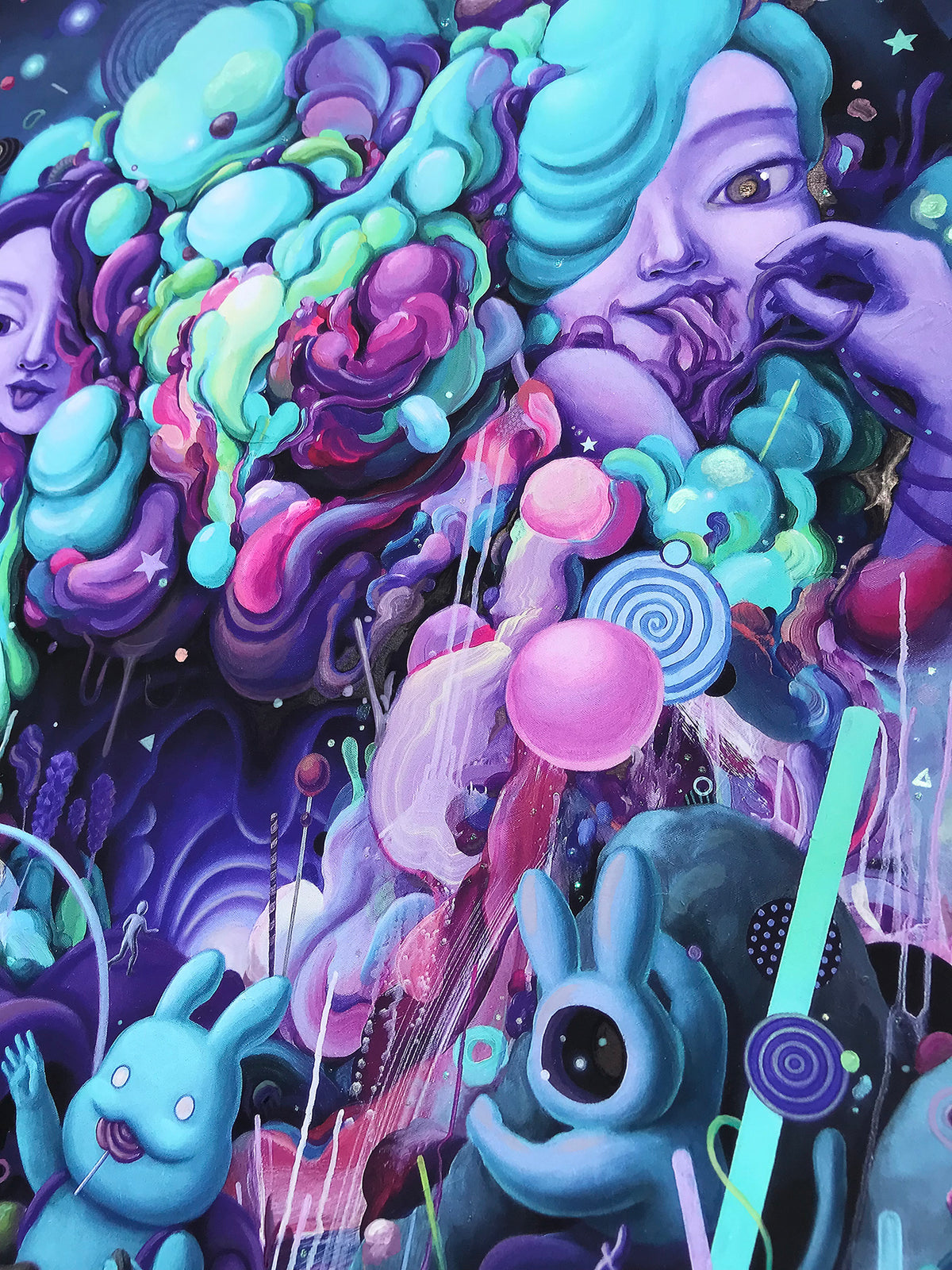 Wingchow &quot;Candy Eaters Den&quot; - Hand-Embellished Variant, 1 of 5 - 18 x 24&quot;