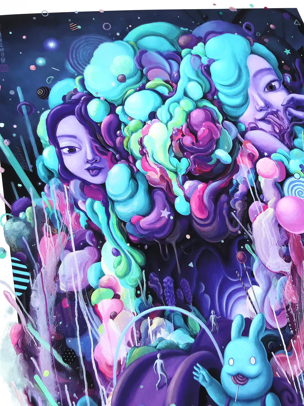 Wingchow &quot;Candy Eaters Den&quot; - Hand-Embellished Variant, 1 of 5 - 18 x 24&quot;