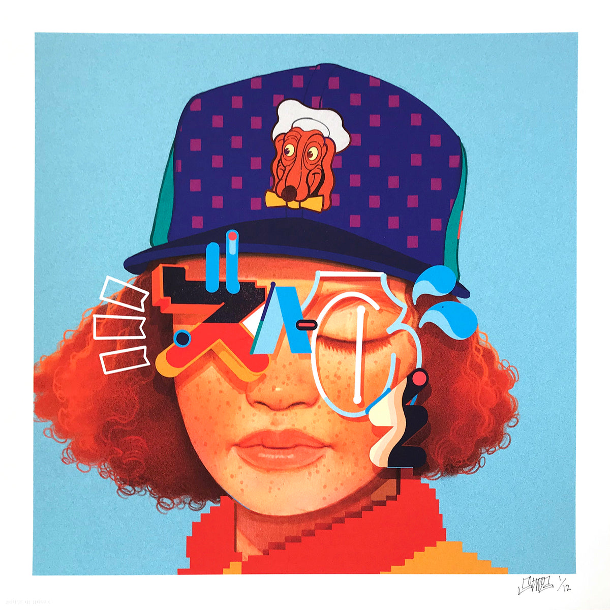 Sam Rodriguez &quot;Polka Pixels&quot; - Archival Print, Limited Edition of 12 - 17 x 17&quot;