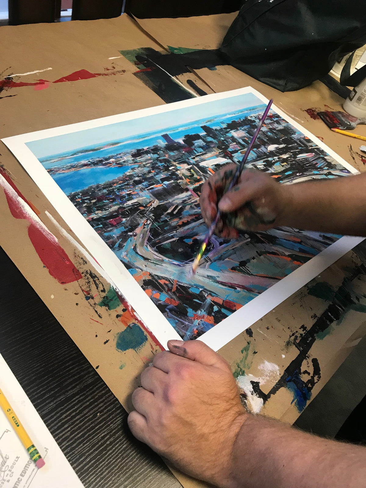 Adam J. O&#39;Day &quot;Zakim&quot; - Hand-Embellished Archival Print, Edition of 5 - 18 x 24&quot;