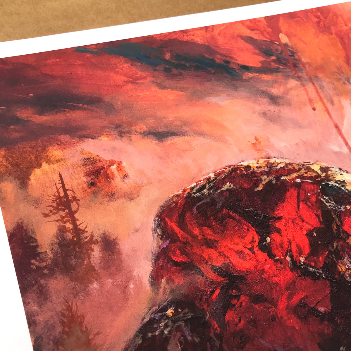 Adam Burke &quot;Carnelian Dawn&quot; - Hand-Embellished Unique Variant, 1 of 5 - 11 x 17&quot;