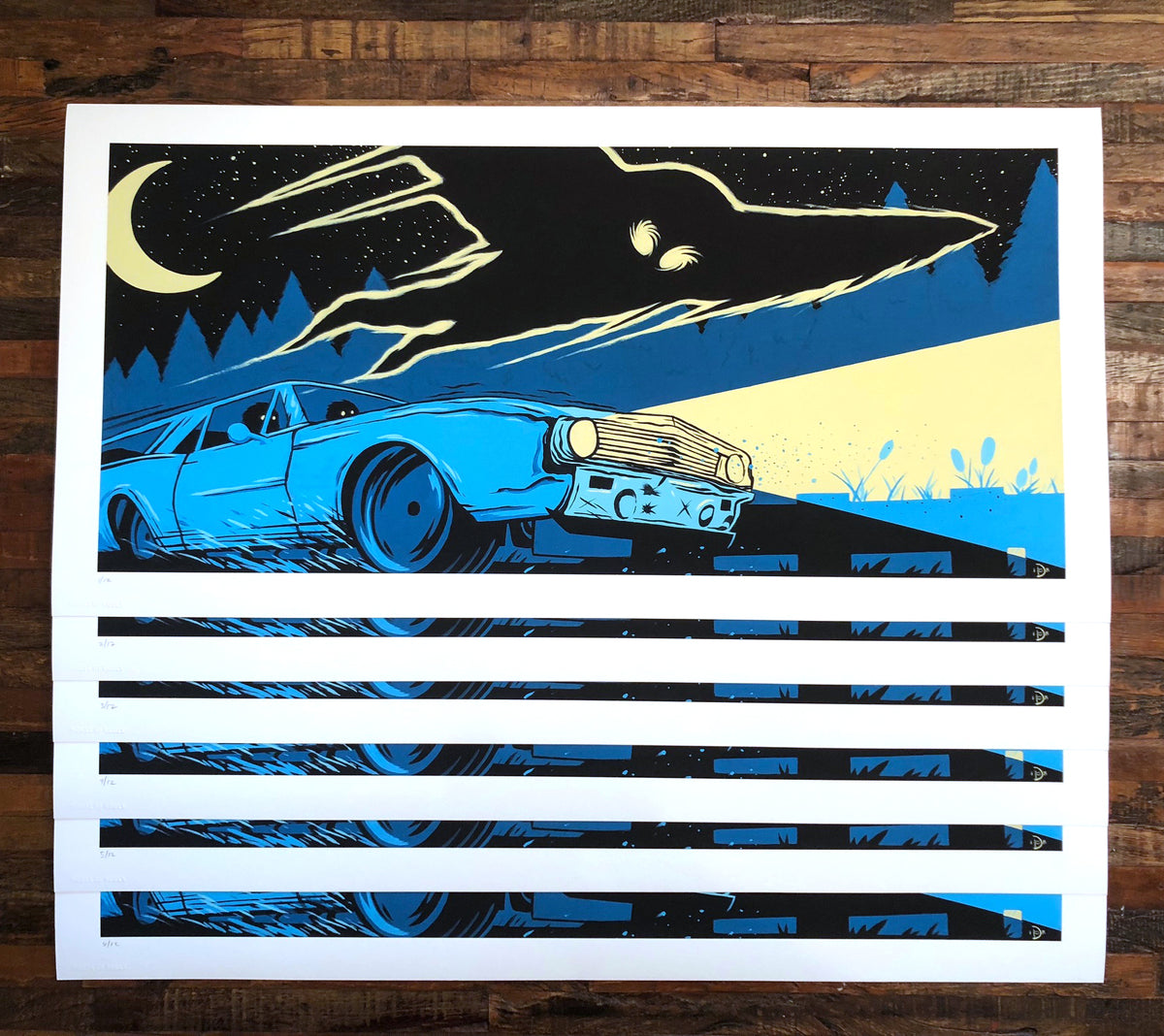 The Draculas &quot;Moth-Man&quot; - Archival Print, Limited Edition of 12 - 12 x 24&quot;