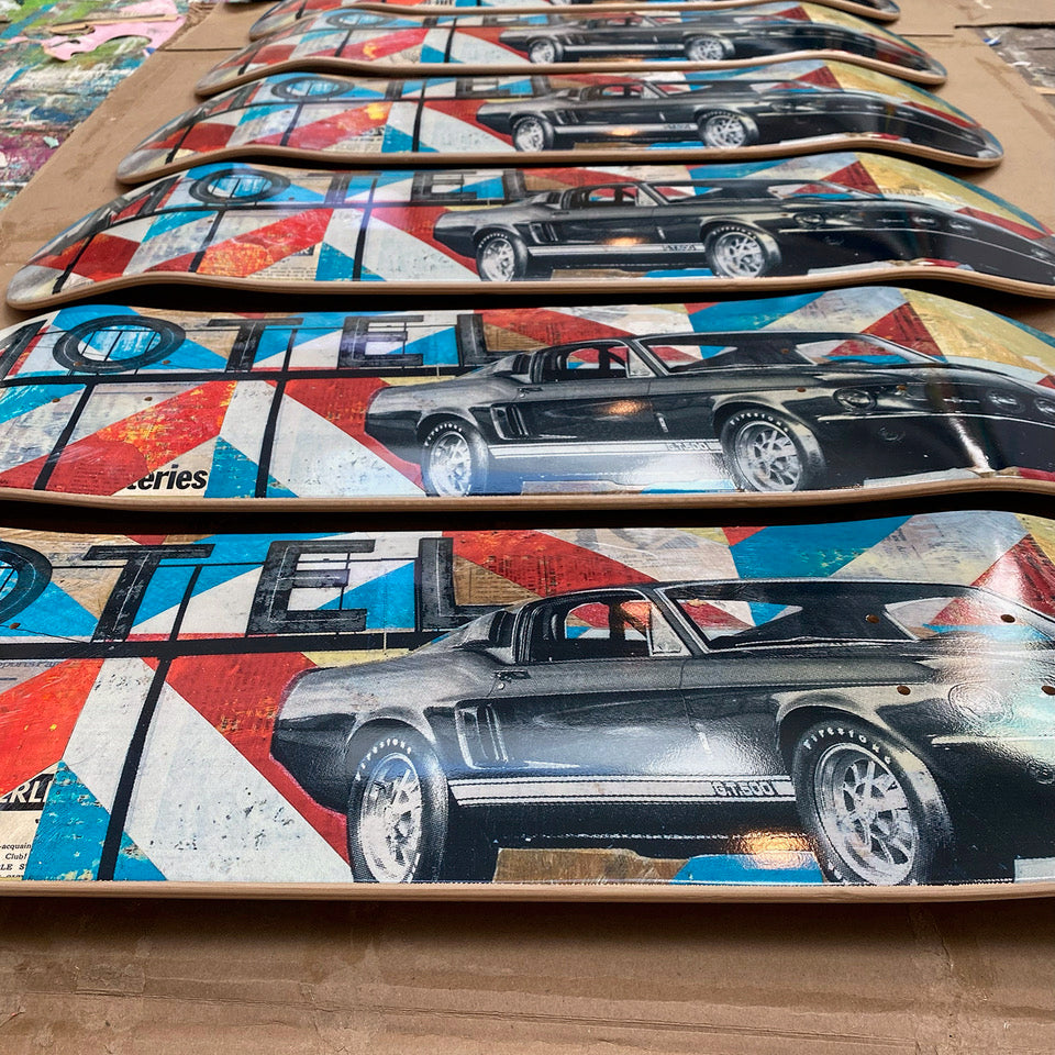 Robert Mars &quot;Pony Car&quot; - Skate Deck, Hand-Embellished Edition of 5