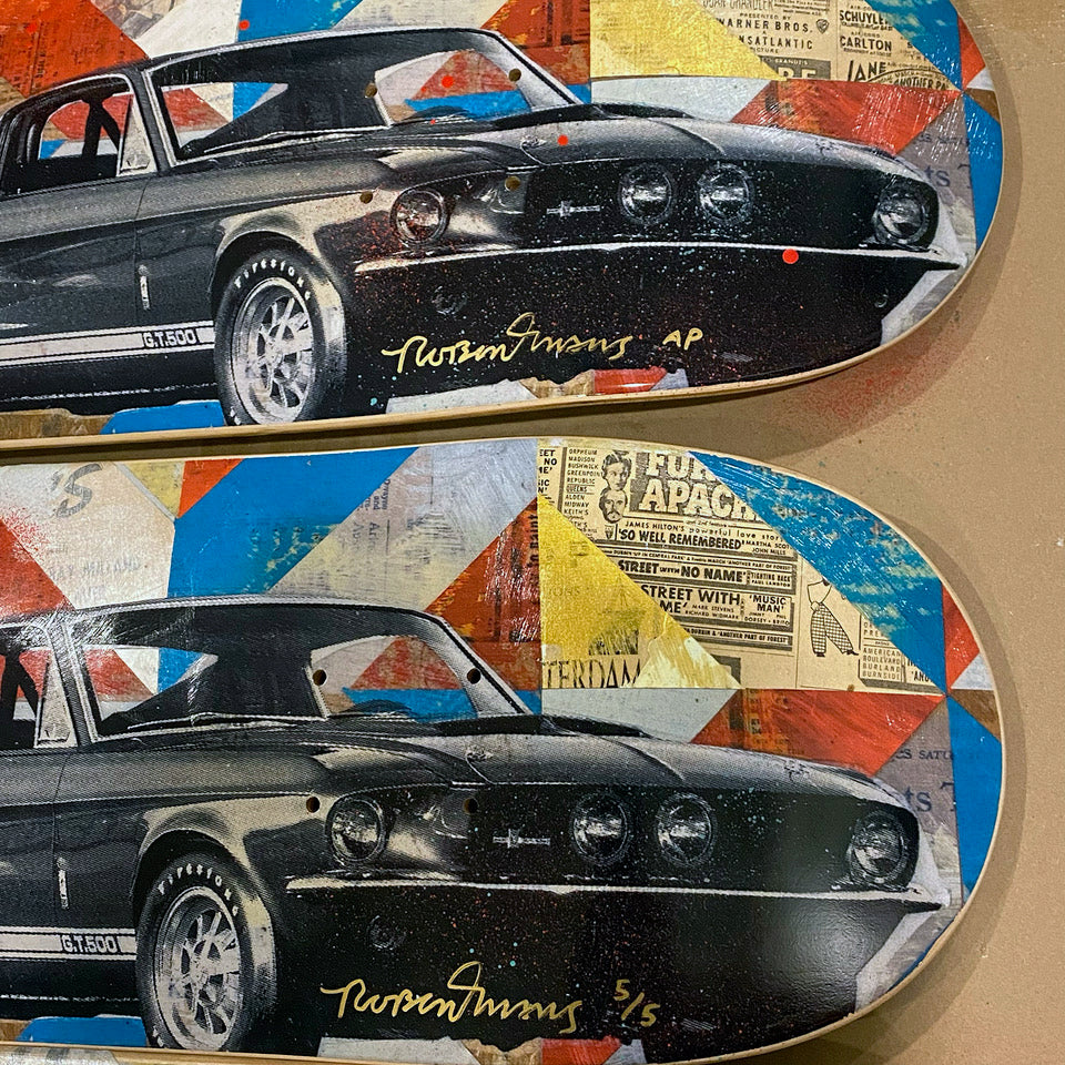 Robert Mars &quot;Pony Car&quot; - Skate Deck, Hand-Embellished Edition of 5