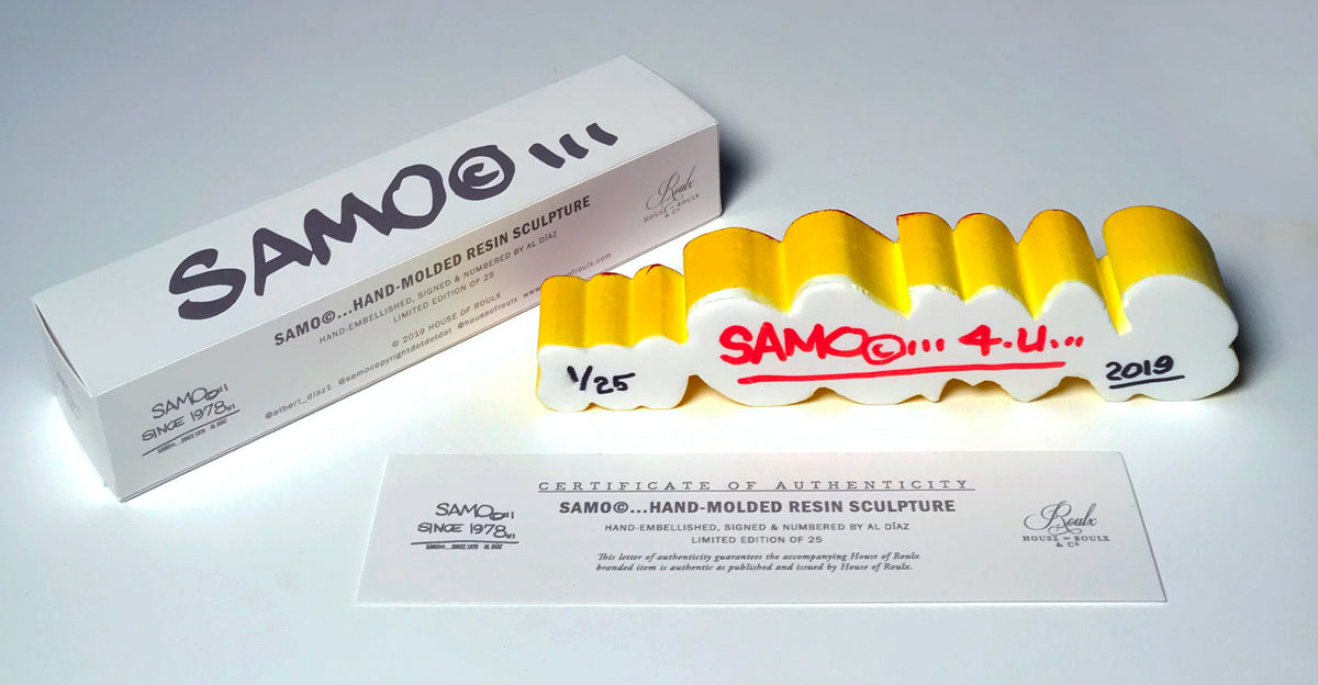 Al Diaz &quot;SAMO©…&quot; - Hand-Molded Resin Sculpture - 6 x 1.5&quot;