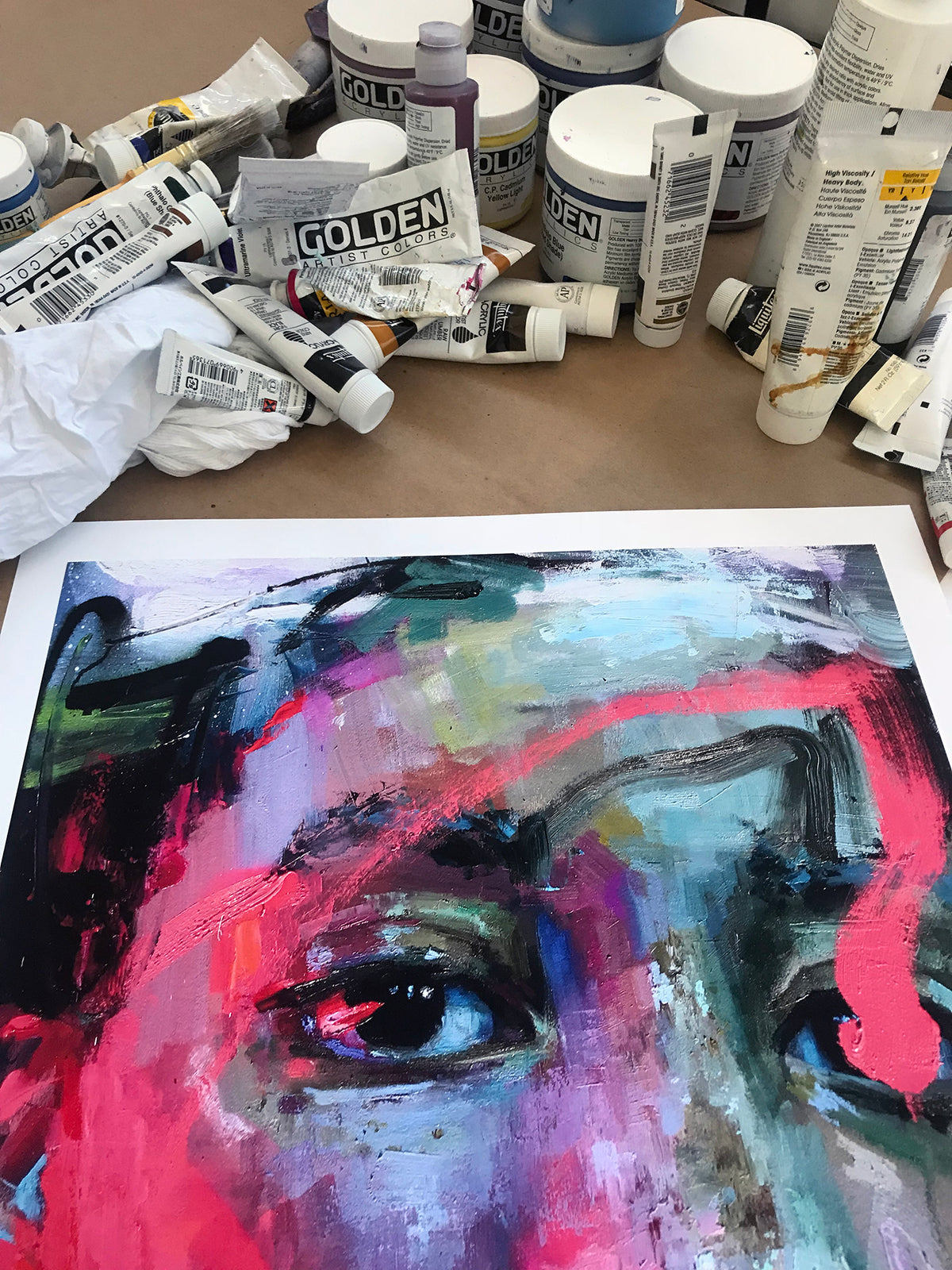 Danielle Coenen &quot;Infrared&quot; - Hand-Embellished Unique Variant, #2/3 - 18 x 24&quot;