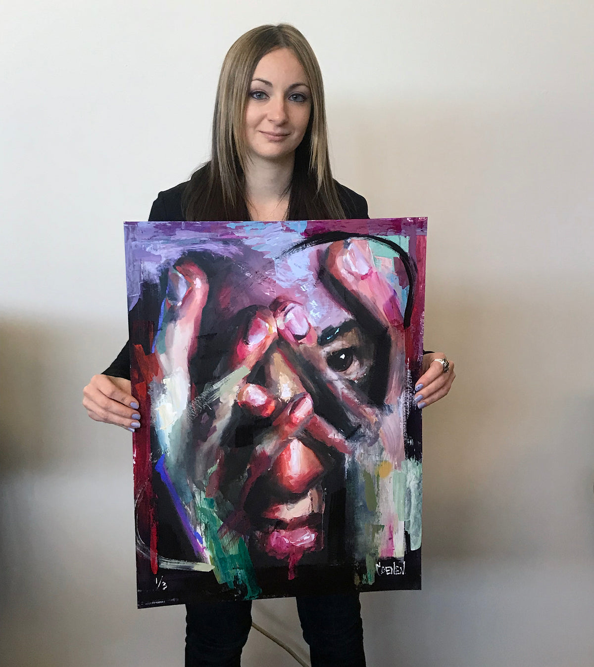 Danielle Coenen &quot;Anyone Can Be No One Here&quot; - Hand-Embellished Unique Variant, #1/3 - 18 x 24&quot;