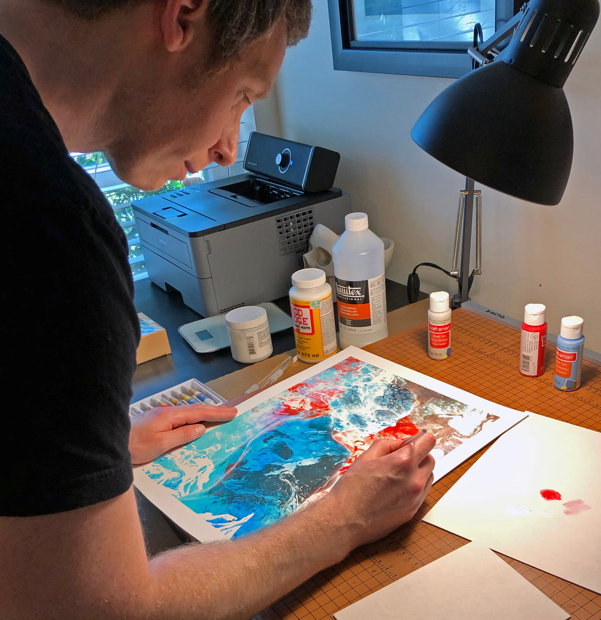 Barrett Biggers &quot;Rising Tides&quot; - Hand-Embellished Variant, 1 of 3 - 13 x 17&quot;