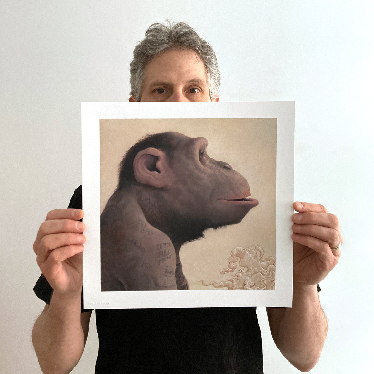 Chris Leib &quot;Let&#39;s All Fight&quot; - Hand-Embellished Edition of 5 - 12 x 12&quot;