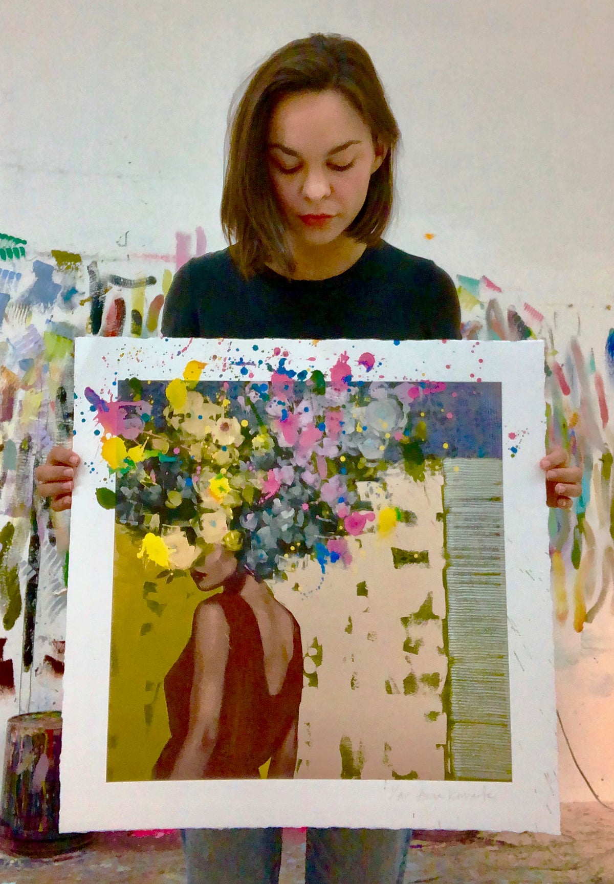 Anna Kincaide &quot;Guarded Insecurities&quot; - Hand-Embellished Variant, Edition of 5 - 22 x 22&quot;