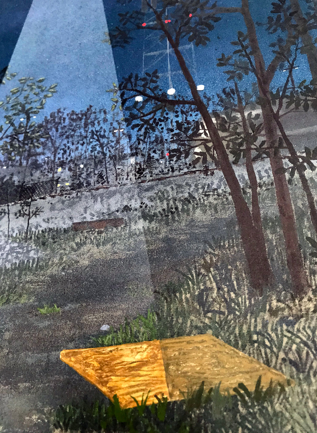 Max Seckel &quot;Walking at Night&quot; - Hand-Embellished Edition of 5 - 13 x 17&quot;