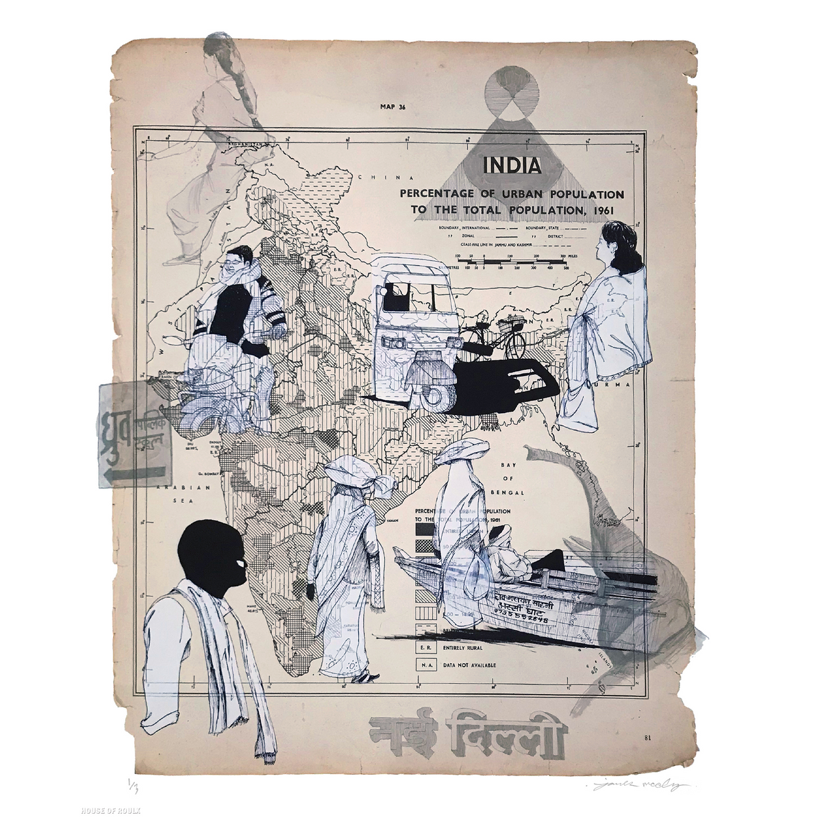 James McClung &quot;INDIA: The People&quot; - Hand-Embellished Edition of 3 - 14 x 17&quot;