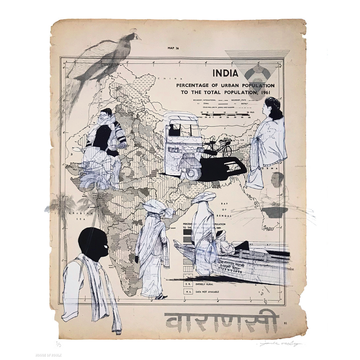 James McClung &quot;INDIA: The People&quot; - Hand-Embellished Edition of 3 - 14 x 17&quot;